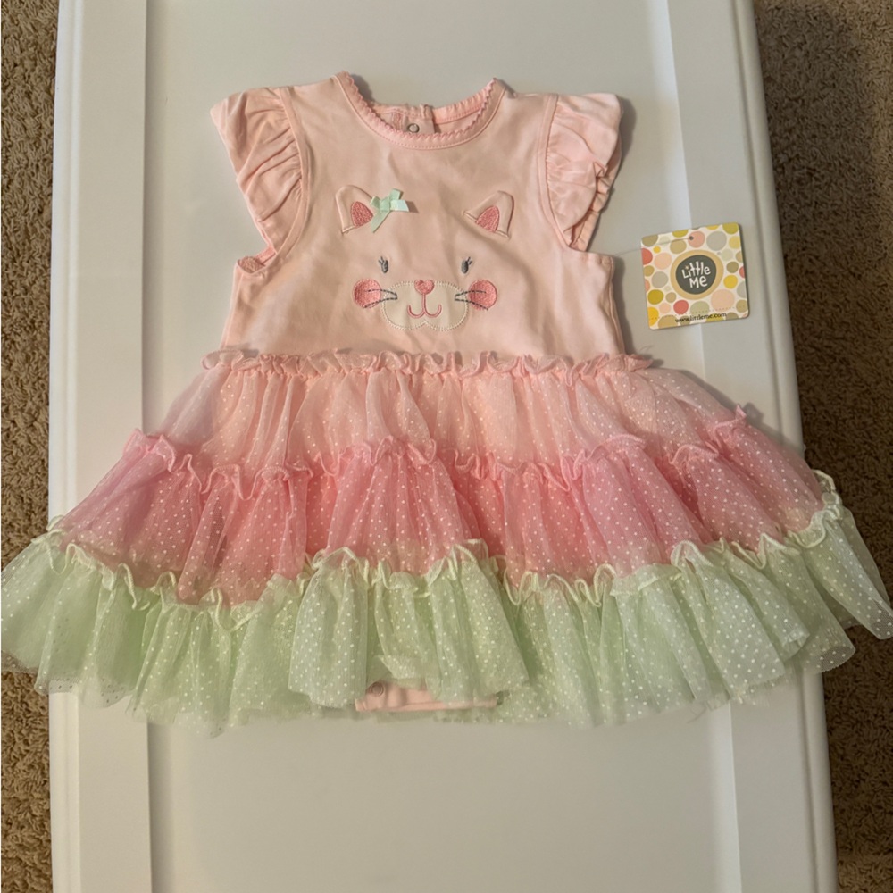 New with Tags. Little Me Tutu Popover Kitten Dress. Size 18 months.